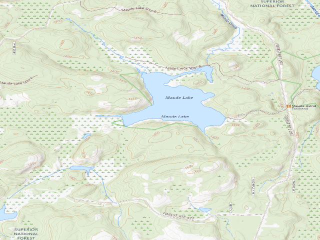 USGS topographic map of Maude Lake Campsite
