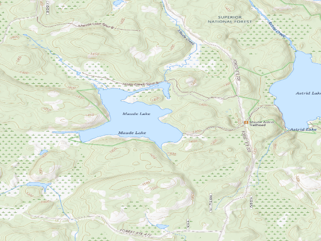 USGS topographic map of Maude Lake Site 2