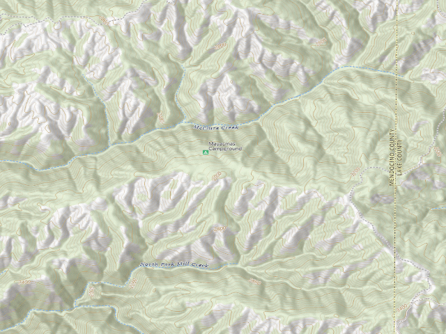 USGS topographic map of Mayacmas Campground