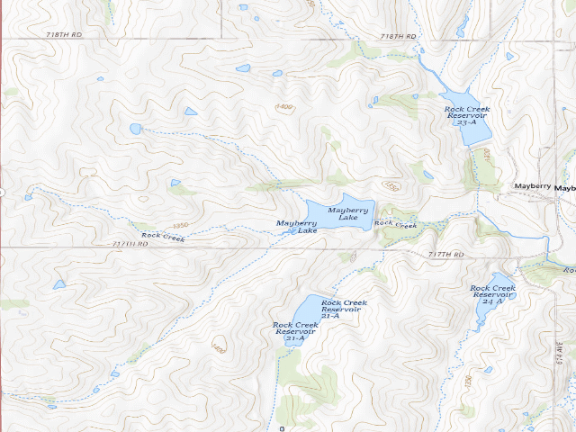 USGS topographic map of Mayberry WMA