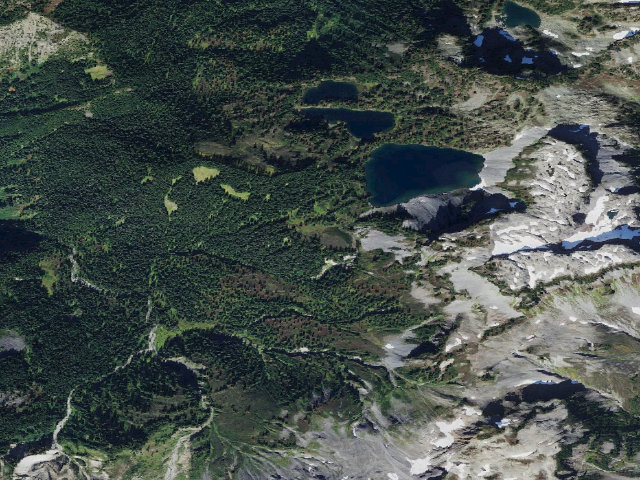 Aerial image of Mazama Camp