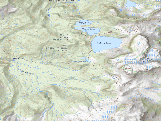 USGS topographic map of Mazama Camp