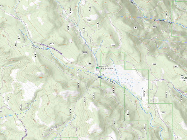 USGS topographic map of Mcbride Campground