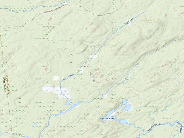 USGS topographic map of Mccarthy Road Accessible Campsite (Independence River Wild Forest)