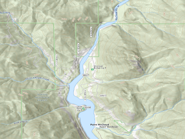 USGS topographic map of Mccloud Bridge Cg-F