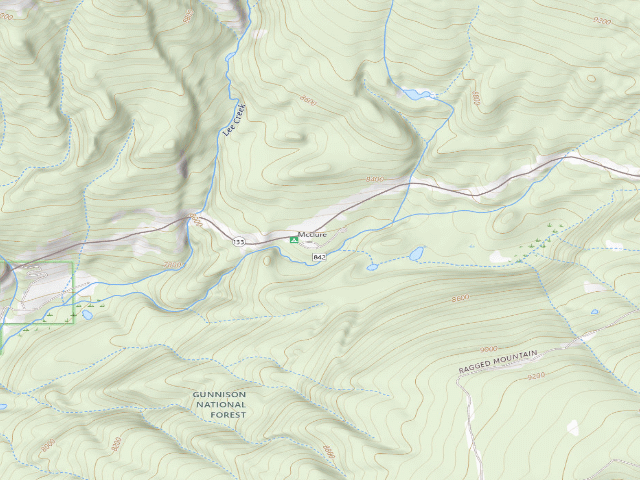 USGS topographic map of McClure Campground