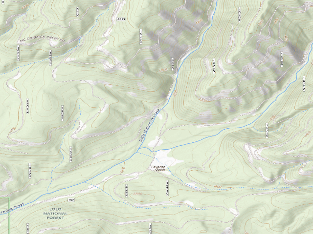 USGS topographic map of Mccormick Creek