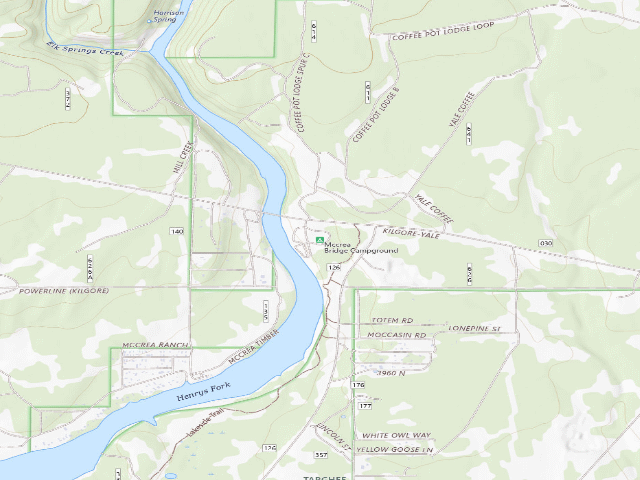 USGS topographic map of Mccrea Bridge Campground