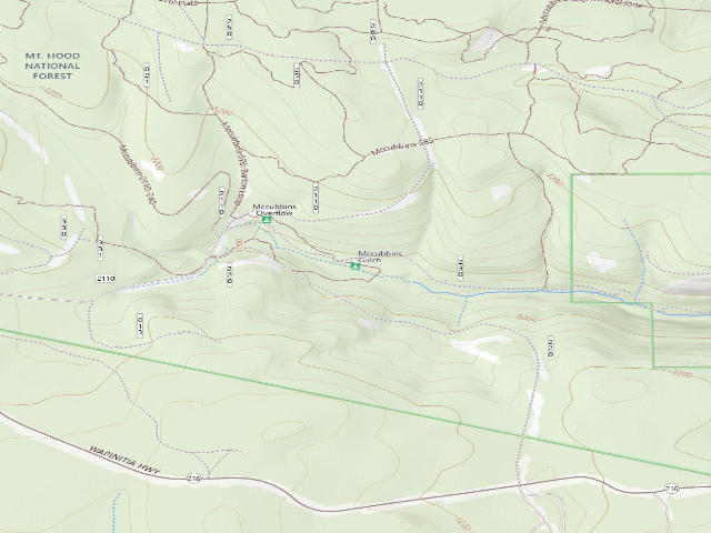 USGS topographic map of Mccubbins Gulch
