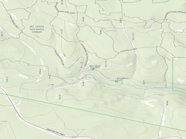 USGS topographic map of Mccubbins Overflow