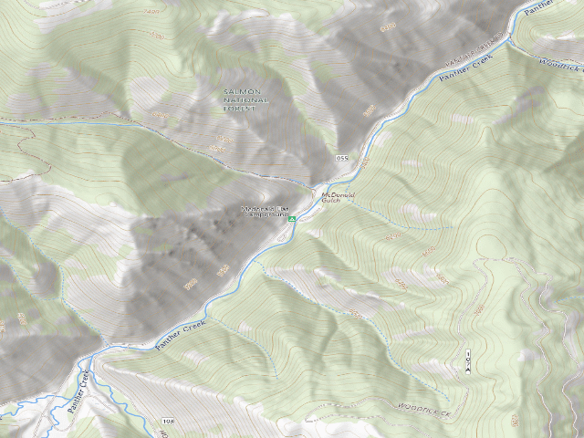USGS topographic map of Mcdonald Flat Campground
