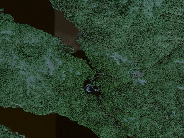 Aerial image of McDonald Lake Shelter