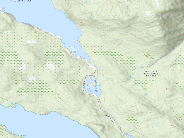 USGS topographic map of McDonald Lake Shelter