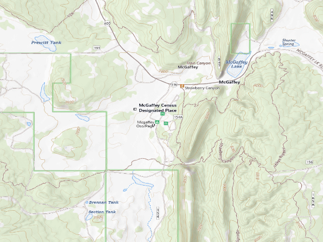 USGS topographic map of McGaffey Campground