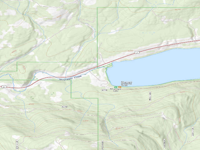 USGS topographic map of McGregor Lake Campground