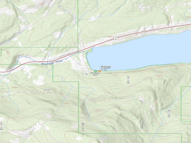 USGS topographic map of Mcgregor Lake