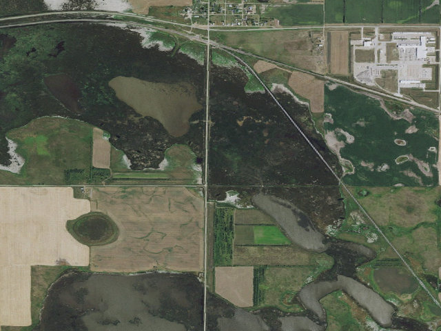 Aerial image of McKenzie Slough WMA (Burleigh County)
