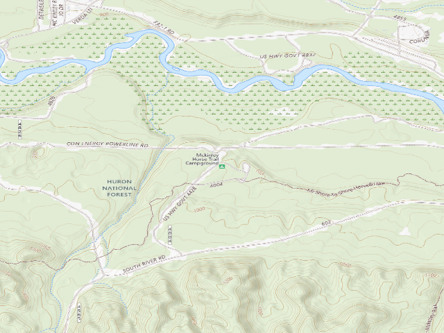 USGS topographic map of Mckinley Horse Trail Campground