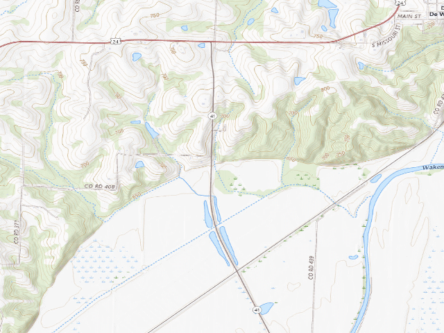 USGS topographic map of McKinny Conservation Area