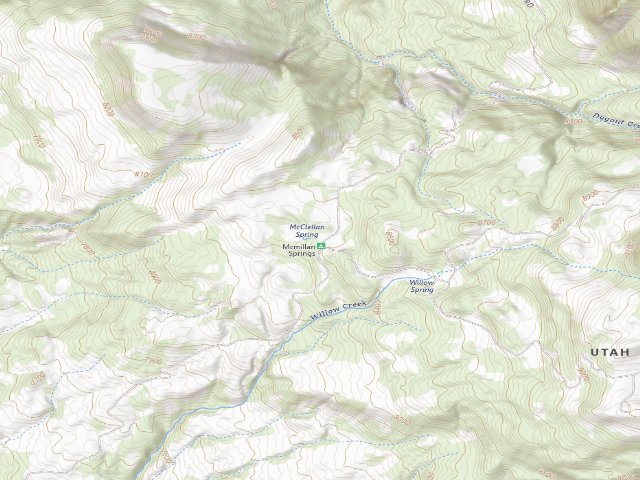 USGS topographic map of McMillan Springs Campground