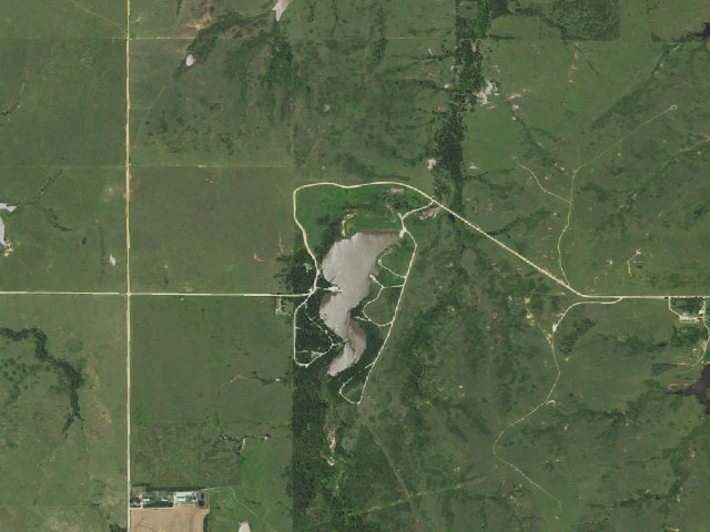 Aerial image of McPherson State Fishing Lake