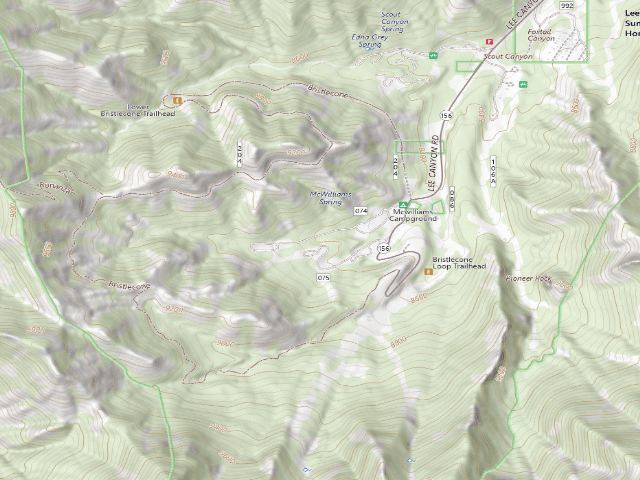 USGS topographic map of McWilliams Campground