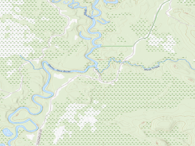 USGS topographic map of Mead Creek State Forest Campground