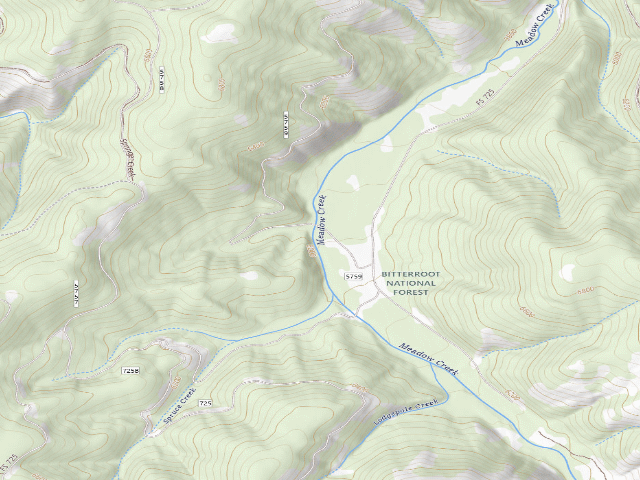 USGS topographic map of Meadow-06