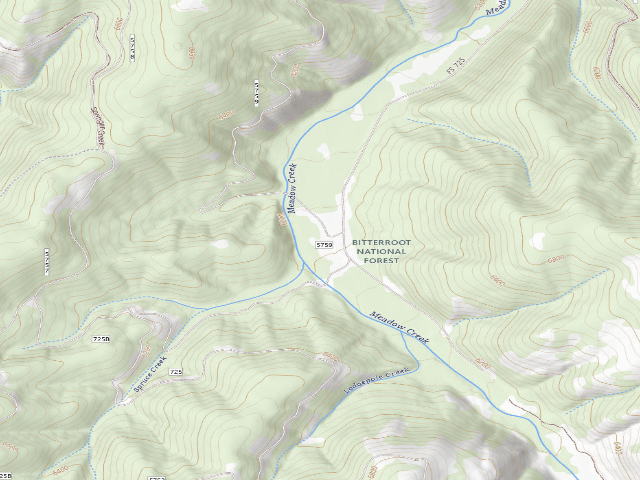 USGS topographic map of Meadow-07