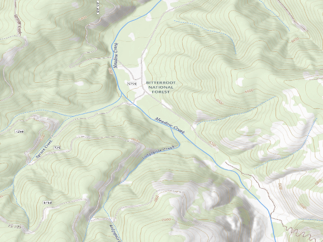 USGS topographic map of Meadow-09