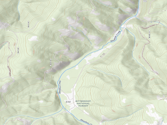 USGS topographic map of Meadow-10
