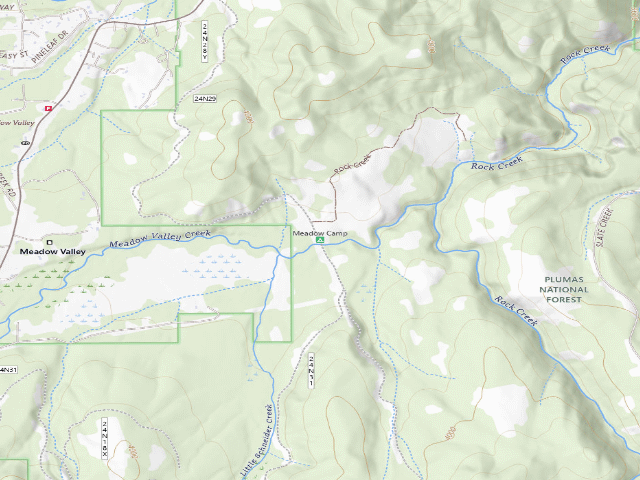 USGS topographic map of Meadow Camp