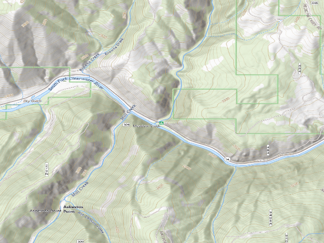 USGS topographic map of Meadow Creek Campground