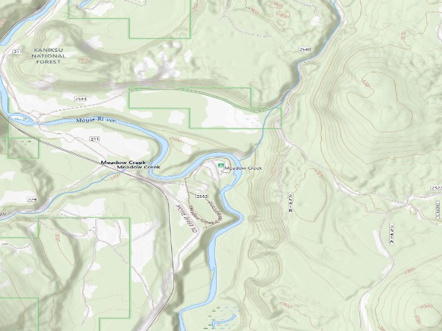 USGS topographic map of Meadow Creek