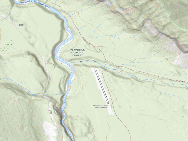 USGS topographic map of Meadow Creek Picnic And Camp