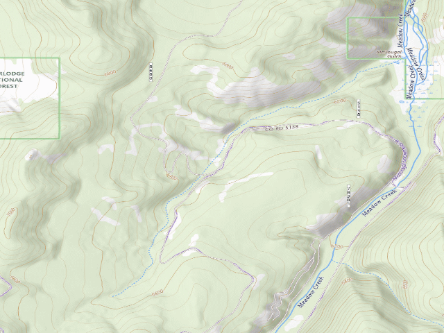 USGS topographic map of Meadow Creek Rd-001