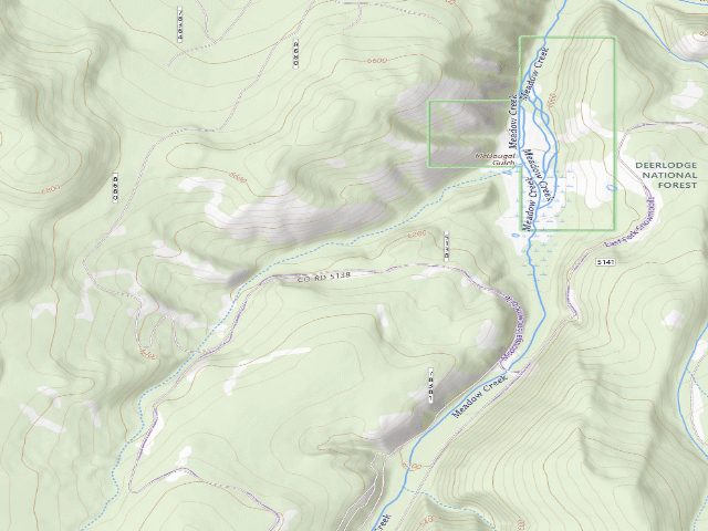 USGS topographic map of Meadow Creek Rd-002