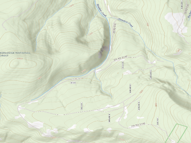 USGS topographic map of Meadow Creek Rd-003