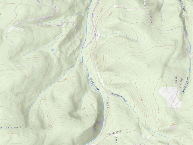 USGS topographic map of Meadow Creek Rd-004