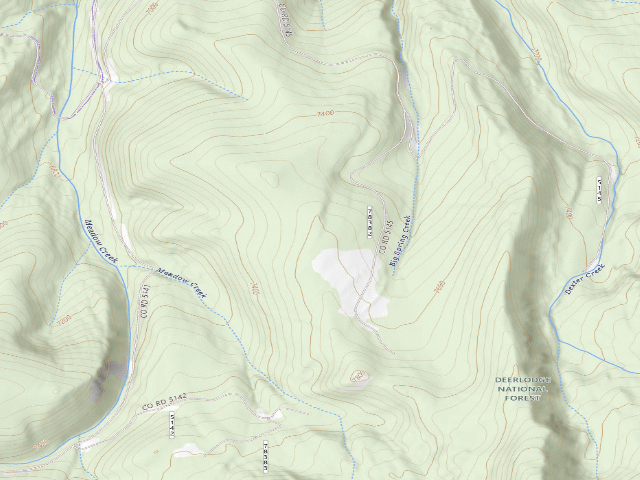 USGS topographic map of Meadow Creek Rd-005