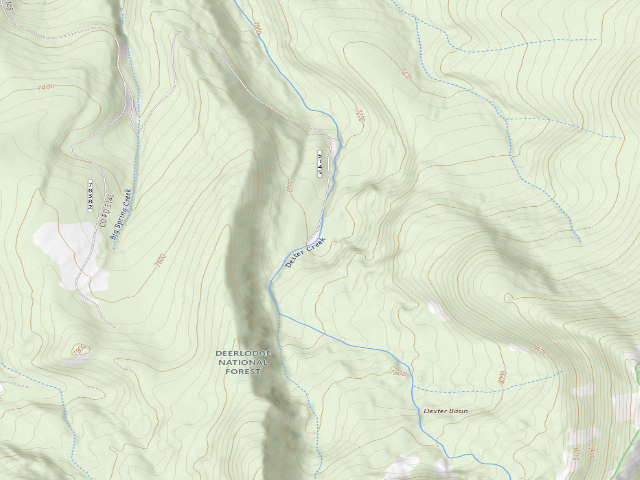 USGS topographic map of Meadow Creek Rd-006