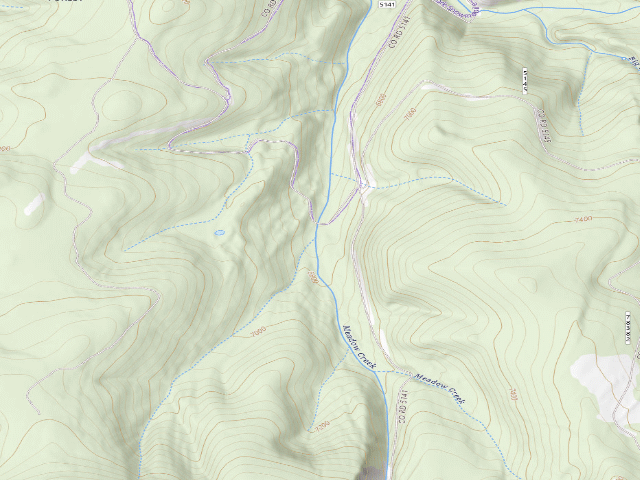 USGS topographic map of Meadow Creek Rd-008