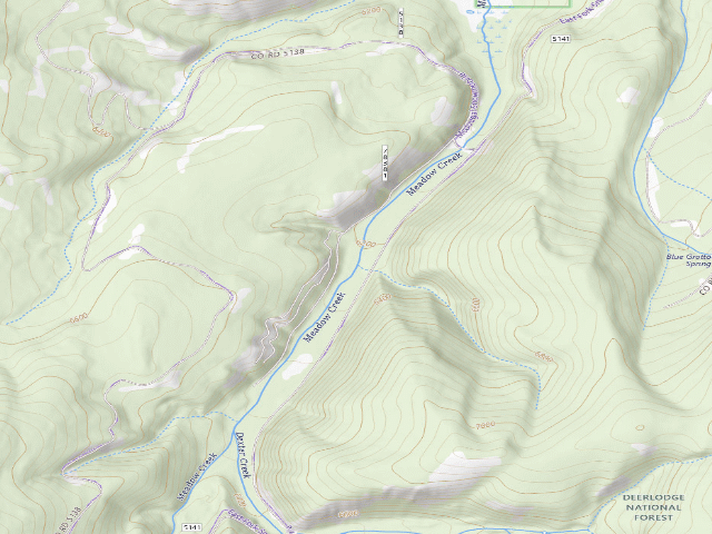 USGS topographic map of Meadow Creek Rd-009