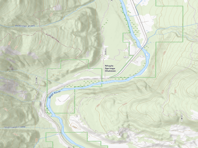 USGS topographic map of Meadow Creek Road 05