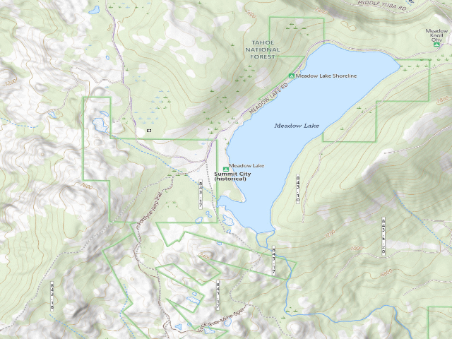 USGS topographic map of Meadow Lake