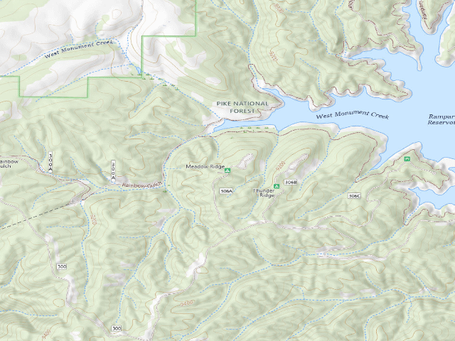 USGS topographic map of Meadow Ridge