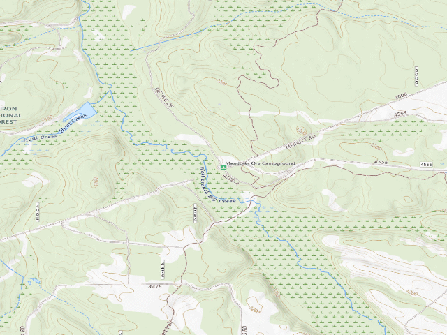 USGS topographic map of Meadows Orv Campground