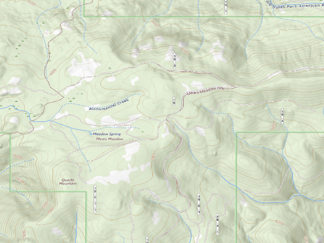 USGS topographic map of Mears Meadow