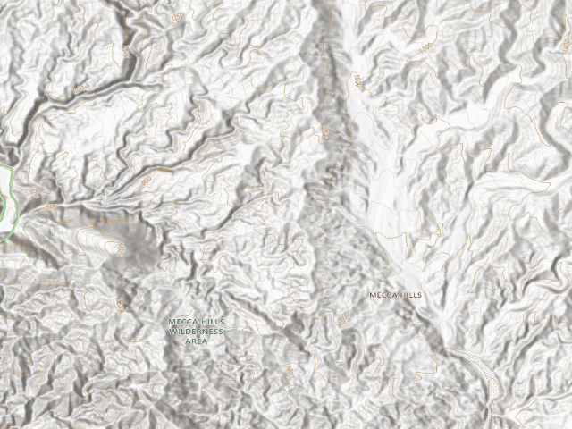 USGS topographic map of Mecca Hills Wilderness