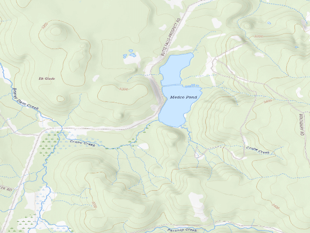 USGS topographic map of Medeco Pond Dispersed Camping